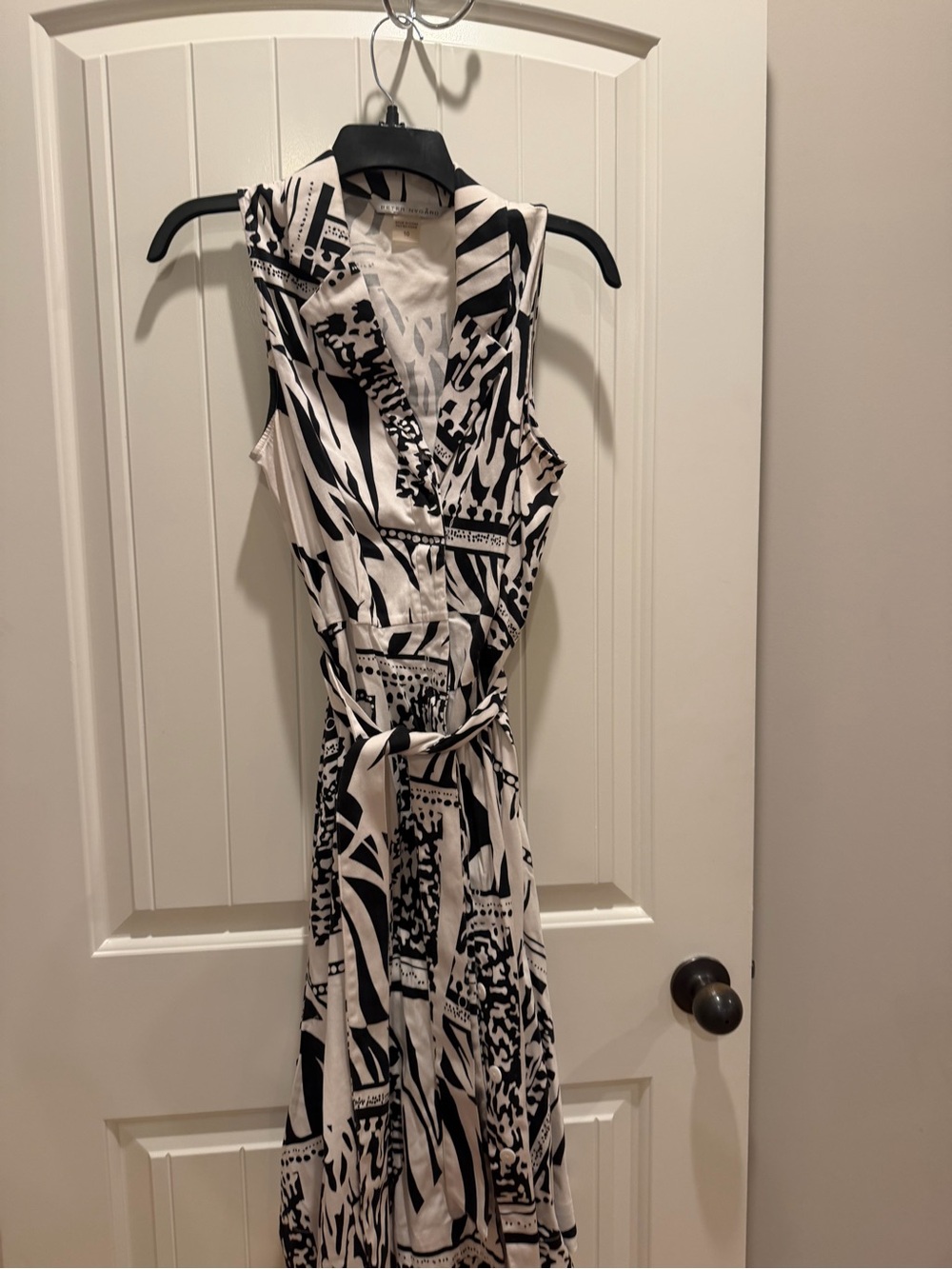 Peter Nygard Black & White Printed Maxi Dress